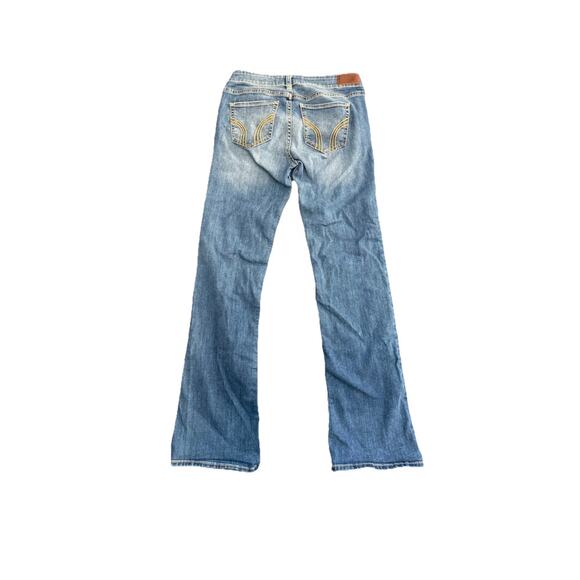 Hollister Jeans Womens 7S Blue Low Rise Bootcut Distressed Classic Stretch 29x30 - Picture 3 of 7